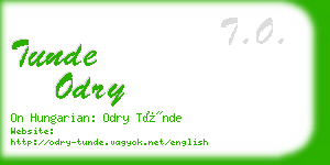 tunde odry business card